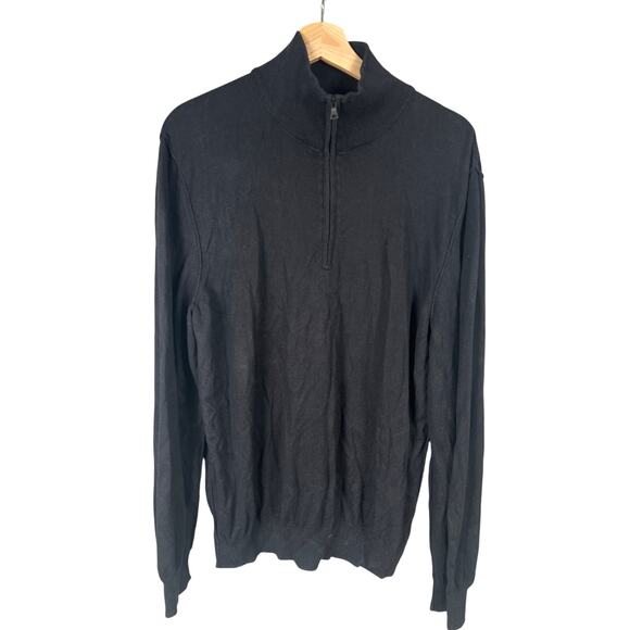 Banana Republic Silk Cashmere Size XL Pullover 1/4 Quarter Zip - Picture 1 of 7